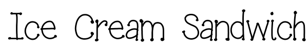 Ice Cream Sandwich font preview